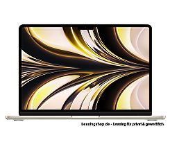 MacBook Air, Apple M2 Chip mit 8‑Core CPU und 8‑Core GPU, 256 GB bis 2 TB SSD leasen, Farbe Polarstern